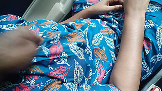 office manager enjoying hot Romance with married colleague inside car part 1