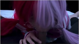 One Piece Diva Uta In Glasses Takes Him To A Virtual Space To Gokkun Blow His Dick