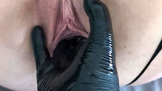 Playing with her pussy