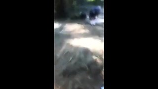 Gay exhibtionist flashing to homeless guy