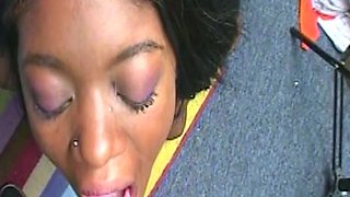 Busty Ebony Teen Blows Dick