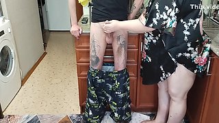 Hot Mother In Cumming With Hot Cum In Stepmother-in-laws Mouth Which She Swallows