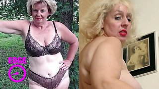 Huge Granny Tits Jerk off Challenge to the Beat 4