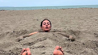 Buried in the Sand & Beach Yoga - Double the Show