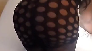 naughty ebony in the hotel dressed sexy and ready for action