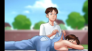 Bhabhi ko tel laga kar pel diya aur puri chut phad andar tak summertime saga game