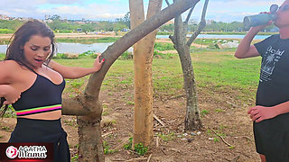 Agatha Breastfeeds in Sex in the Park, with Torn Pants