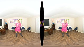 Upskirt Uniform - Big Tits Blonde Solo - Sexlikereal