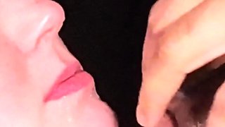 Goth Emo Girl Face Fucked and Swallowing Lucky Neighbors Cum