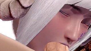 Blowjob From Big Tits Dark Succubus with Facial Cumshot 3D Animation