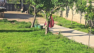 Stepfather Fucks His Stepdaughter Outdoors While His Wife Is Not at Home Anal!!