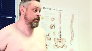 CFNM nurse wanks cock in voyeur HJ