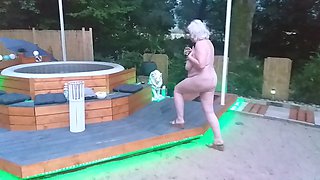 Horny German Granny Plays with Herself in the Whirlpool!