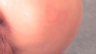 Blonde teen with small tits gets dominated
