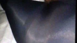 My sexy step daughter giving me a pantyhose handjob blowjob
