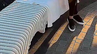 I Met My Old Classmate in Park but She Sockjobed My Dick on the Street