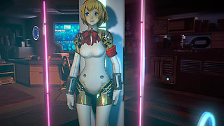 Testing the Sex Features of Aigis - Persona 3 Parody