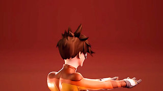 Tracer Exercising Her Slutty Cunt Hole for BBC