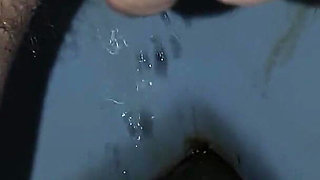 I Pee, Masturbate and Cum at the Same Time in a Public Toilet