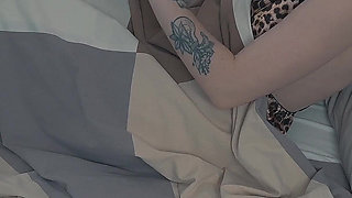 Step Mom Seduces Step Son in Stormy Bed Share - Husband Watches Creampie!