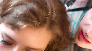 POV Threesome with Tattoo Girls - Anal, ATM - Eden Ivy & Anuskatzz