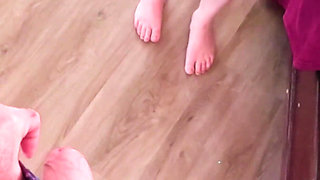 Watching Stepmom in the Shower Stepson Gets Lucky