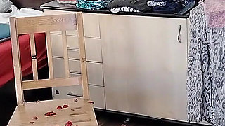 Sexy Stepmom Has Fun with Naked Roses.