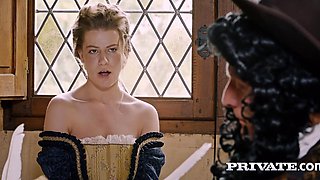 Premium milf lady with big jugs motivates Newton to keep on doing science