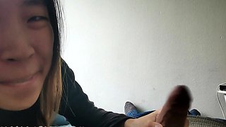 Cute Asian Girl Sucks Cock For Facial Cumshot