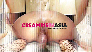 Cute Asian Spills Creamy Thick Jizz After Pussy Ramming