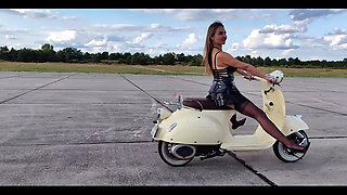 Riding a Scooter