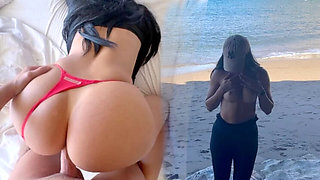 Lilly's Beach Sex Adventure: Perfect Tits & Big Ass Fucked in Public - Amateur Latina 4K