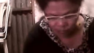 57-Year-Old Asian Granny Flashes on Webcam