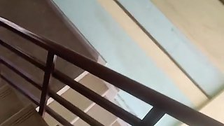 Married Women Blue Colour Saree Romance With Her Boyfriend