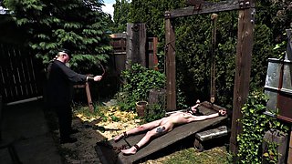 Female Slave Whipped On Rack