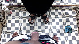 A Man Who Is Shy About Sex In The Public Toilet