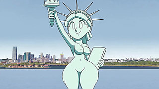 4th of July Hentai Cartoon - Sexy Statue of Liberty
