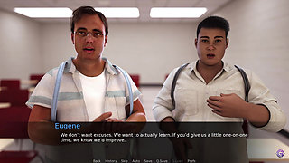 Sexy Married Teacher Having Threesome with Two Lucky Students - the Office