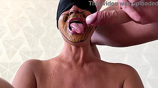 Mature pumpkin cum on face