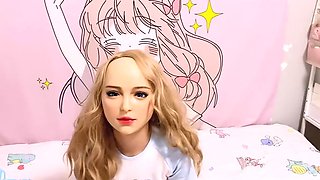 Sexy Busty Amateur Blonde Toys Orgasm
