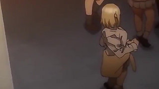 An Office Worker Is Captured by 4 Girls