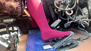 Asian Car Fettish Girl - I Did Warmup The Bus Before