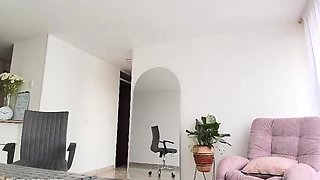 Blonde amateur gives webcam show with toys