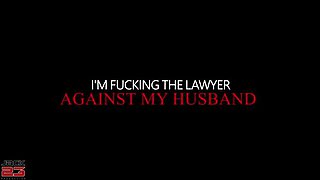 Blonde Russian Bella Mur Fucks Lawyer Against Husband - Wild Amateur Sex & Cum on Tits