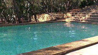 With on vacation the pool boy nibbles with BonniRyder