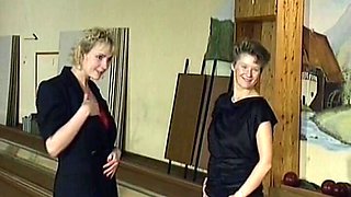 Hot German Cougars Getting Sprayed with Jizz After Orgy Action