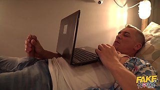 Nothing Wrong With A Wank - big ass blonde Cherry Kiss enjoys rough sex threesome in hotel room