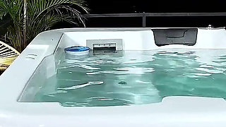 Melany Latina Fucking with Her Boyfriend's Best Friend in the Jacuzzi