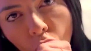 My Boyfriend Loves to Fuck My Wet Pussy Look How He Cums in My Mouth