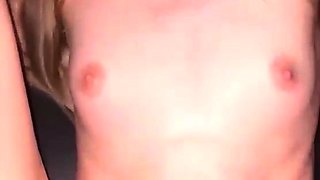 Amateur small breasted gf sucks pov cock